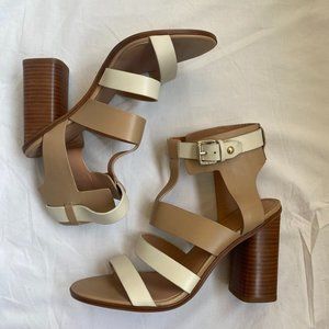 Sigerson Morrison Coria Leather Block Heel Sandals, Size 11